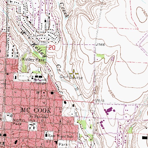 Topographic Map of Heritage Hills Golf Course, NE