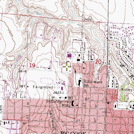 Topographic Map of Lazy L Mobile Ranch, NE