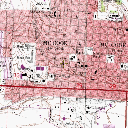 Topographic Map of Cornerstone Fellowship Church, NE