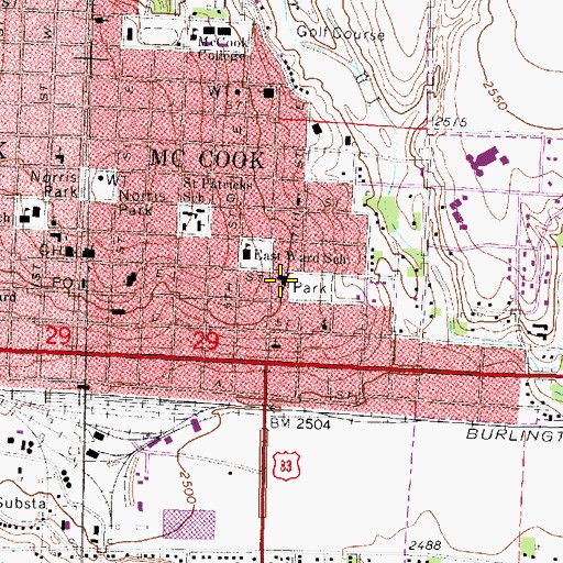 Topographic Map of Peace Lutheran Church, NE