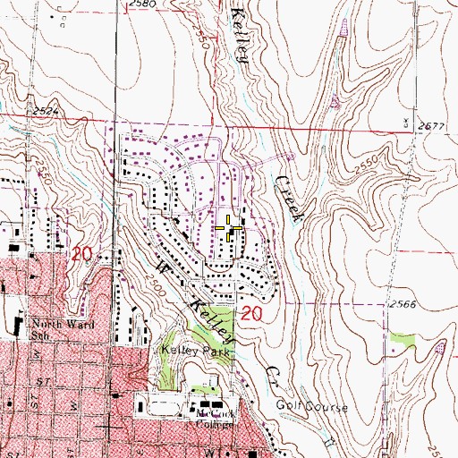 Topographic Map of Our Saviors Lutheran Church, NE