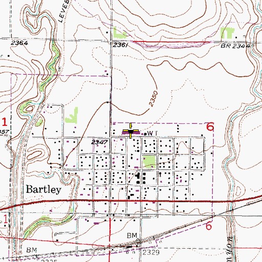 Topographic Map of Twin Valley High School, NE