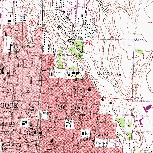 Topographic Map of Barnett Hall, NE