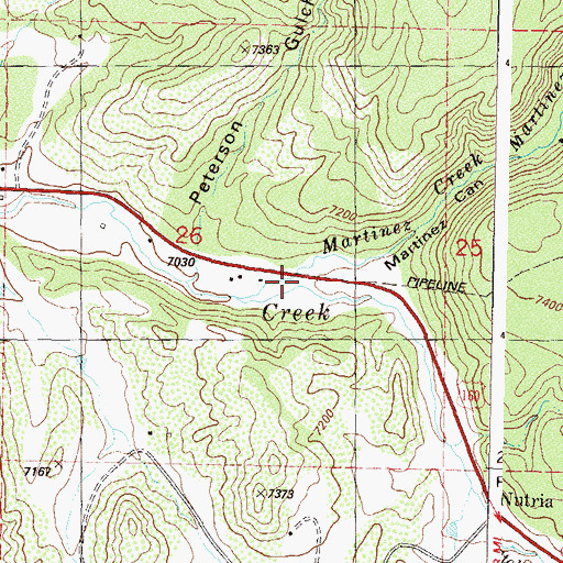 Topographic Map of Martinez Creek, CO