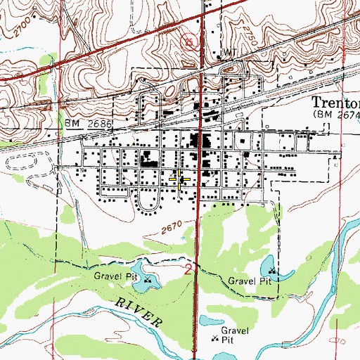 Topographic Map of Saint James Catholic Church, NE