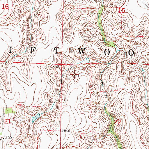 Topographic Map of Township of Driftwood, NE
