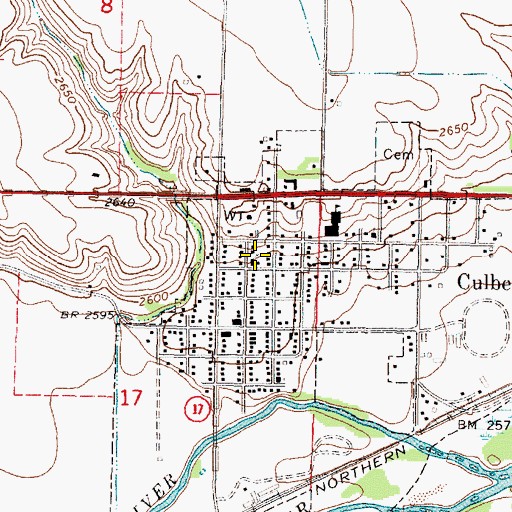 Topographic Map of United Methodist Church, NE
