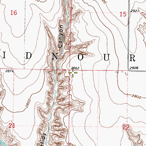 Topographic Map of Township of Ridnour, NE