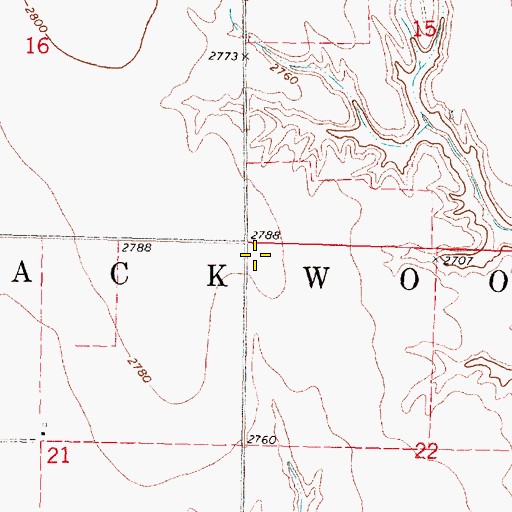 Topographic Map of Township of Blackwood, NE