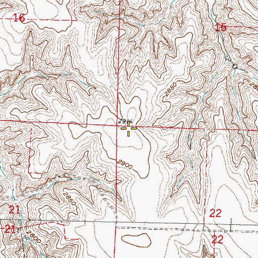 Topographic Map of Township of Grant, NE