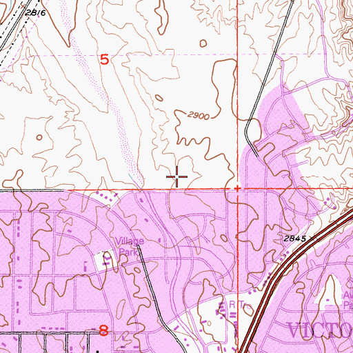 Topographic Map of Puesta Del Sol Elementary School, CA