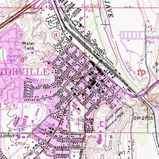 Topographic Map of Saint Joan of Arc Catholic Church, CA