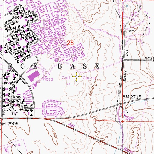 Topographic Map of West Wind Golf Course, CA