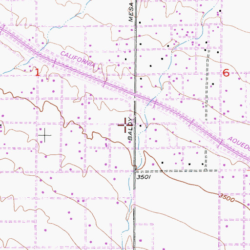 Topographic Map of Baldy Mesa, CA