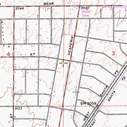 Topographic Map of Faith Christian School, CA