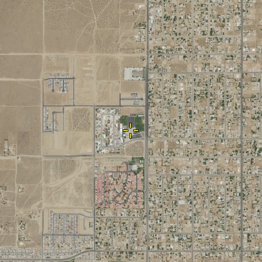 Aerial/Satellite Image of Maple Elementary School, CA