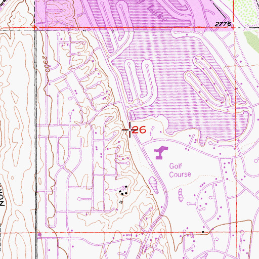 Topographic Map of Spring Valley Lake Post Office, CA