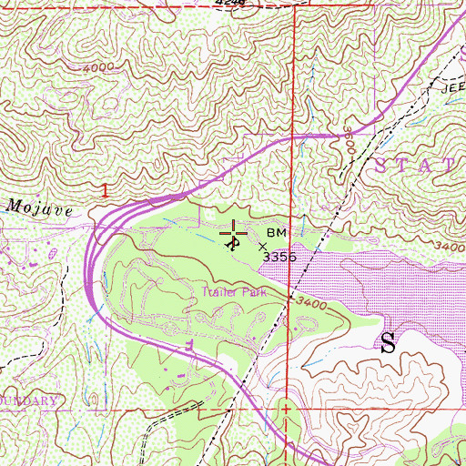Topographic Map of Cleghorn Day Use Area, CA