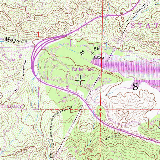 Topographic Map of Mesa Campground, CA