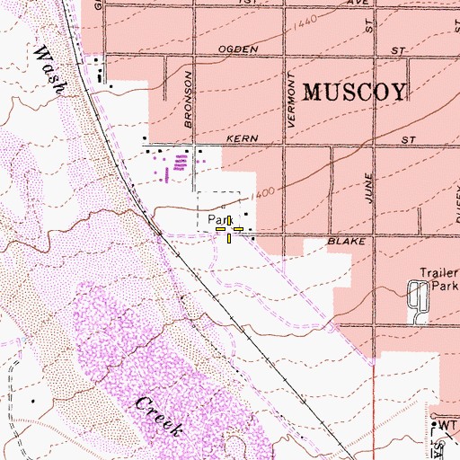 Topographic Map of Muscovy Community Center, CA