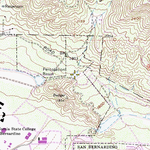 Topographic Map of North Badger Basin, CA