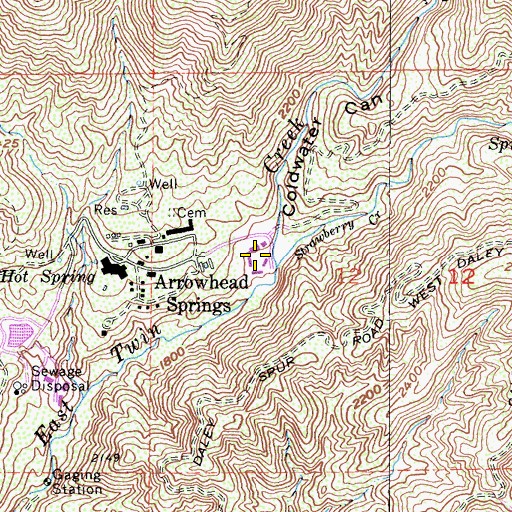 Topographic Map of International School of Theology, CA