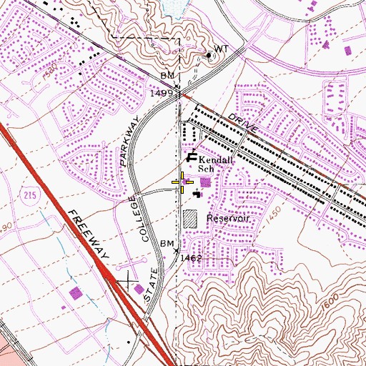 Topographic Map of Yvonne Harmon Development Center for the Handicapped, CA