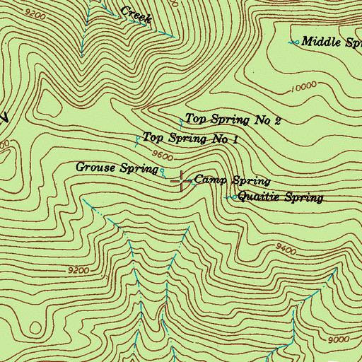 Topographic Map of Camp Spring, CO