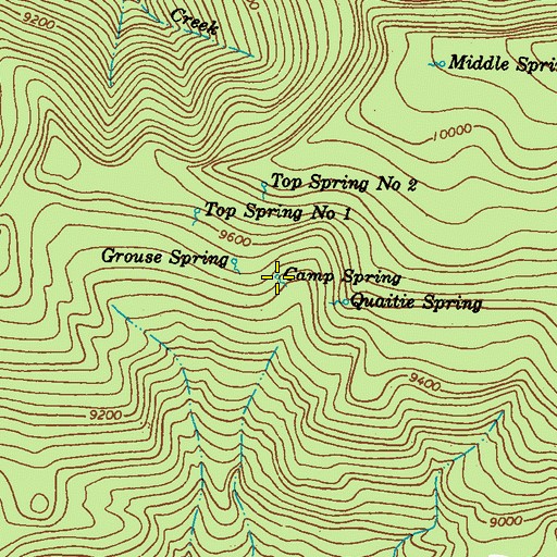 Topographic Map of Camp Spring, CO