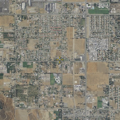 Aerial/Satellite Image of Bloomington Congregational United Church of Christ, CA