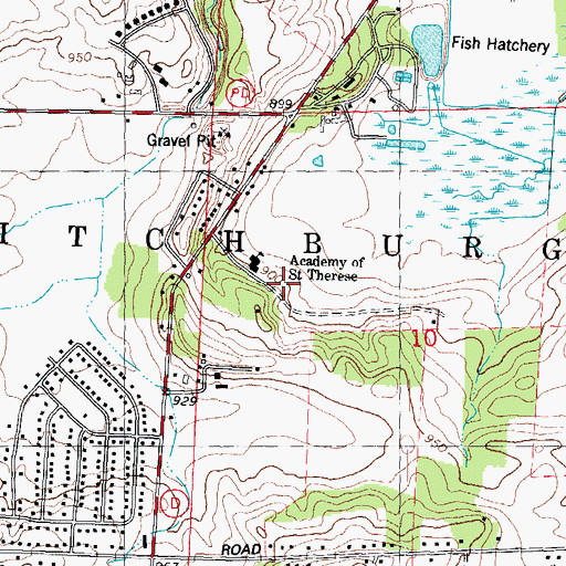 Topographic Map of Eagle School, WI