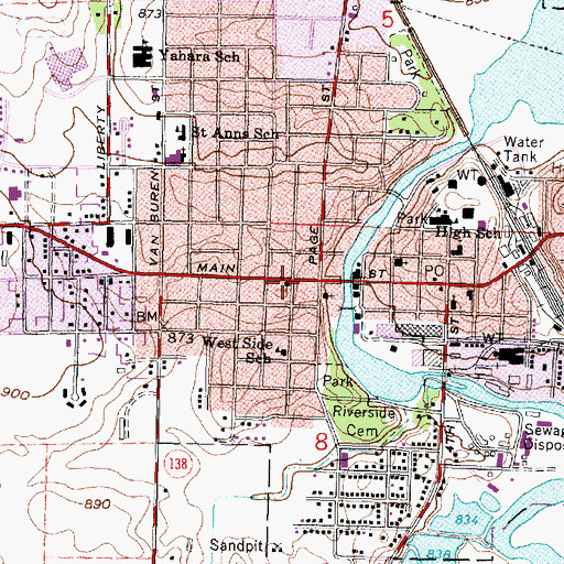 Topographic Map of Christ the King Community Church, WI