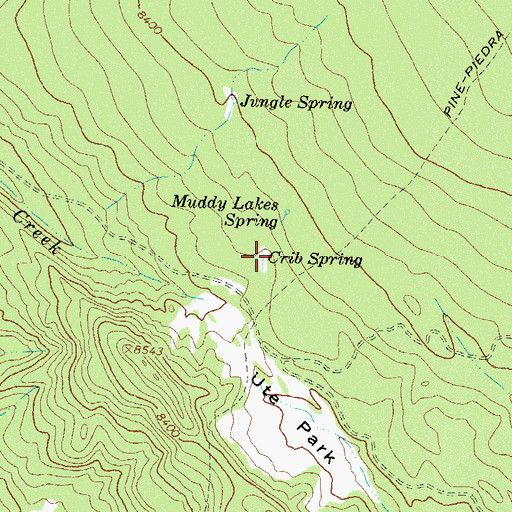 Topographic Map of Crib Spring, CO