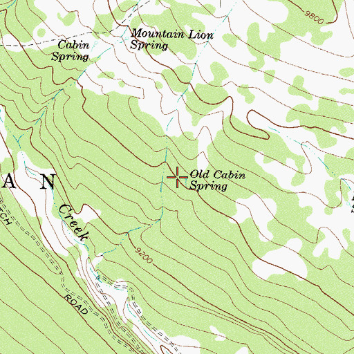 Topographic Map of Old Cabin Spring, CO