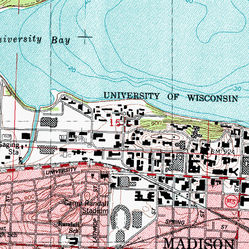 Topographic Map of Slitcher Hall, WI