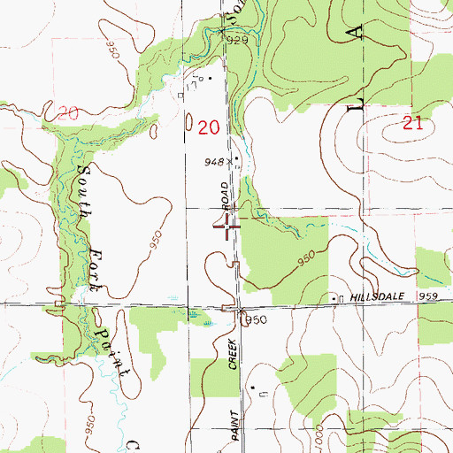 Topographic Map of Hendry School (historical), WI