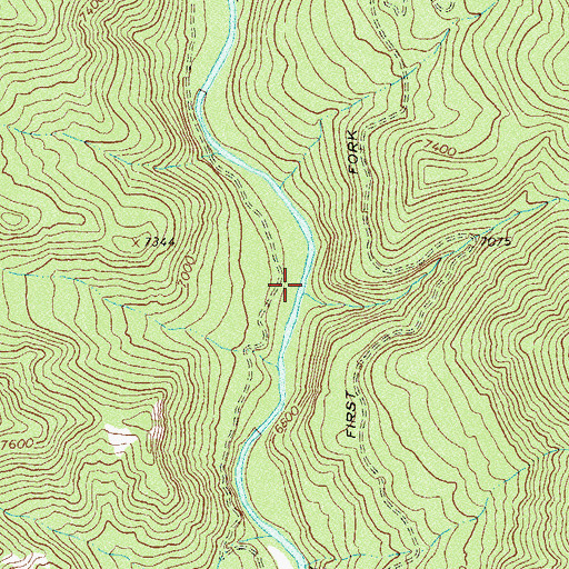 Topographic Map of Elk Creek, CO