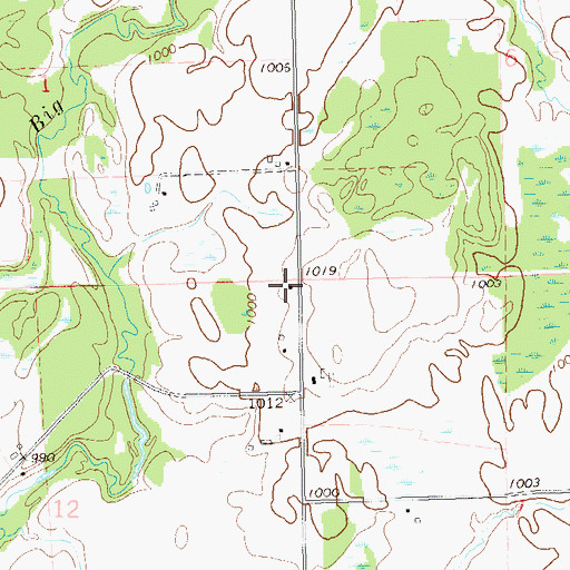 Topographic Map of Mitchell School (historical), WI