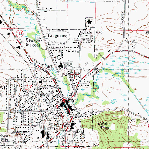 Topographic Map of Assembly of God Church of Lodi, WI