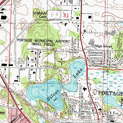 Topographic Map of Collipp-Worden Park, WI