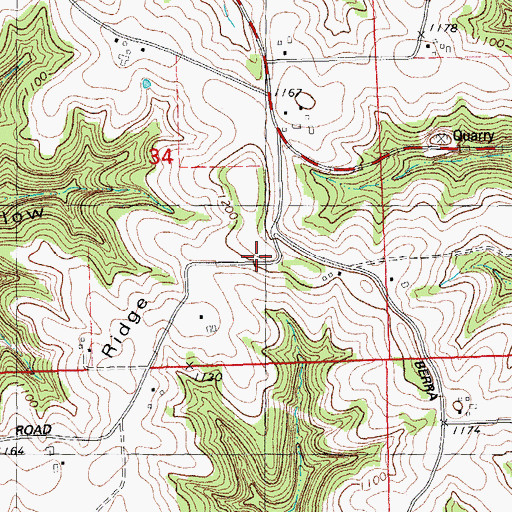Topographic Map of Mound Ridge School (historical), WI