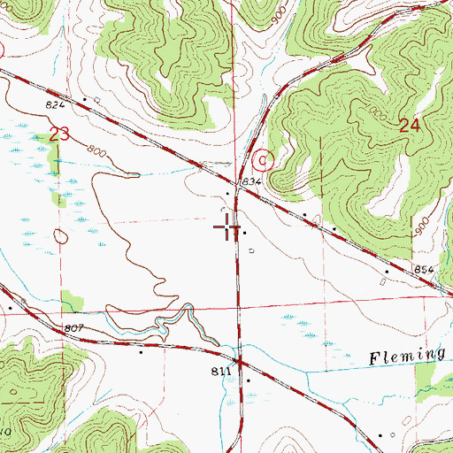 Topographic Map of Rhyme School (historical), WI