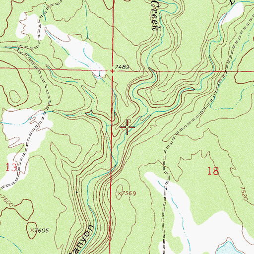 Topographic Map of Dutton Creek, CO