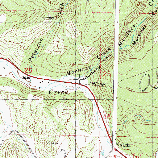 Topographic Map of Martinez Canyon, CO