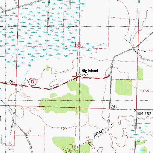 Topographic Map of School Number 6 (historical), WI