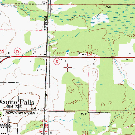 Topographic Map of Matravers Landing Field (historical), WI