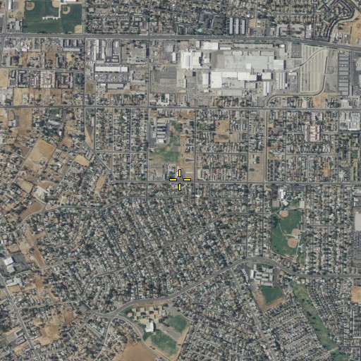 Aerial/Satellite Image of Arlanza Baptist Church, CA