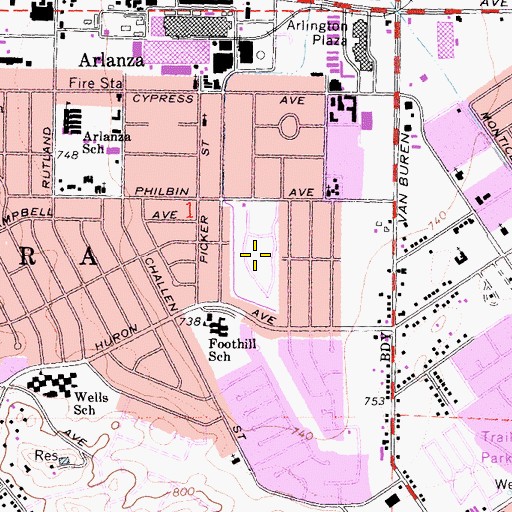 Topographic Map of John Bryant Park, CA