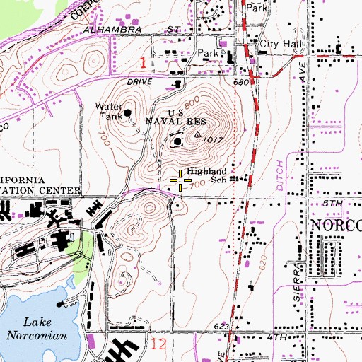 Topographic Map of Neil Snipes Park, CA