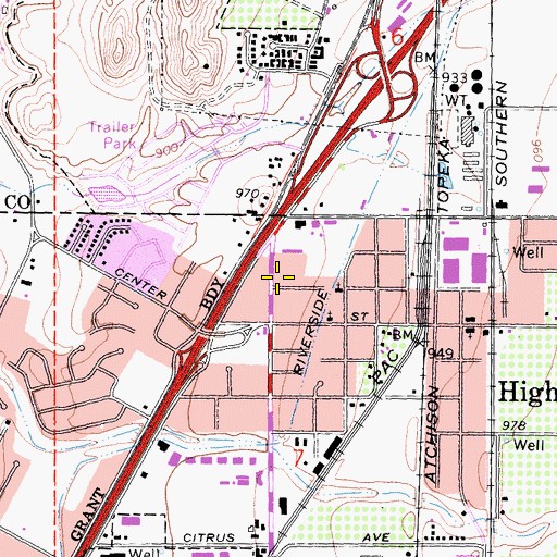 Topographic Map of Unity Church, CA